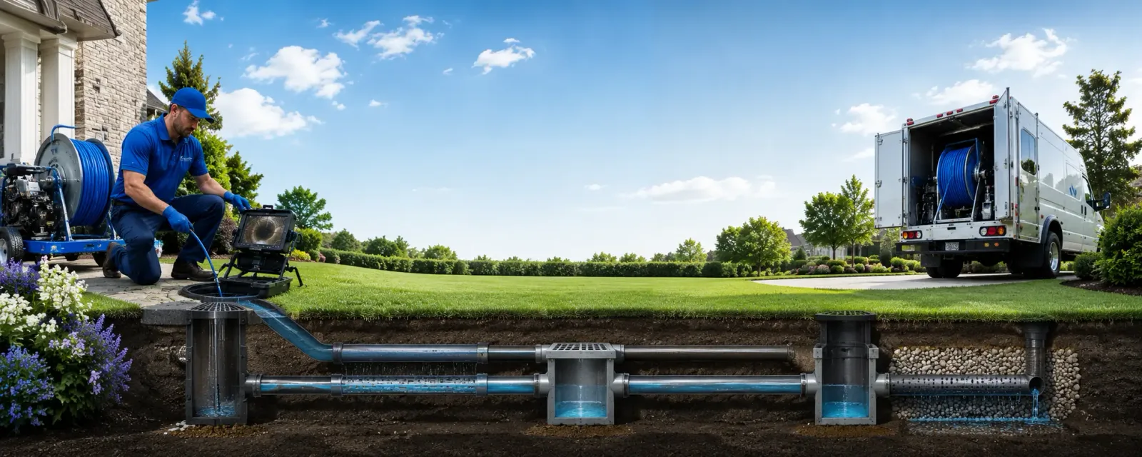 Outdoor drain cleaning information for Eden, NY